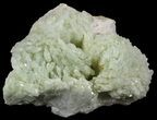 Green Prehnite Crystal with Quartz - Morocco #52276-1